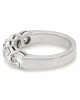 Five Stone Diamond Band Ring in White Gold